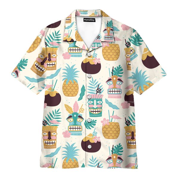 Aloha Tiki Pineapple Vintage Hawaiian Shirt