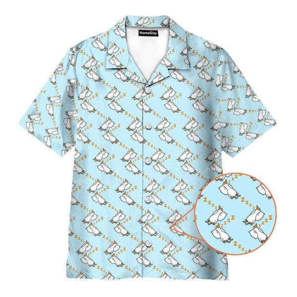 Cute Sloth Duck Sleep Pattern Seamless Hawaiian Shirt