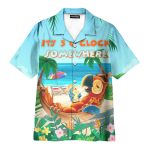 It’S 5 O’Clock Somewhere Parrot Beach Vacation Tropical Hawaiian Shirt