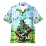 Happy St. Patrick’S Day Bigfoot Funny Lucky Sasquatch Hawaiian Shirt