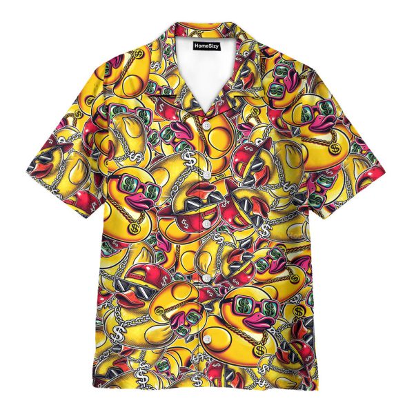 Hip Hop Rubber Duck Funny Hawaiian Shirt