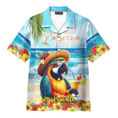 It'S 5 O'Clock Somewhere Parrot Party Hawaiian Shirt For Men