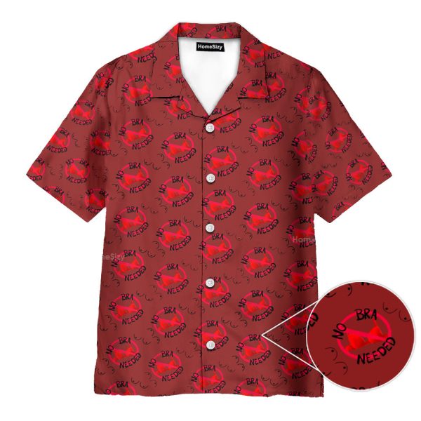 Funny No Bra Needed Crab Nsfw Seamless Hawaiian Shirt