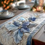 Winter Holly Quilted Table Runner