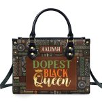 Dopest Black Queen - Personalized Leather Handbag