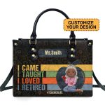 Retired Teacher - Personalized Leather Handbag Sblhblm1567M
