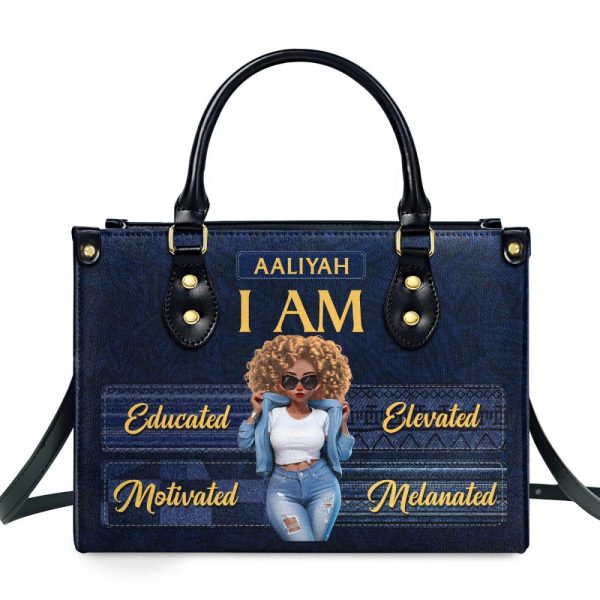 I Am - Personalized Leather Handbag