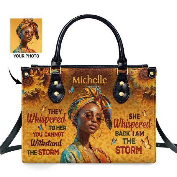 I Am The Storm - Personalized Leather Handbag
