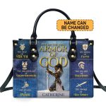 Put On The Full Armor Of God - Personalized Leather Handbag Sblhbha49