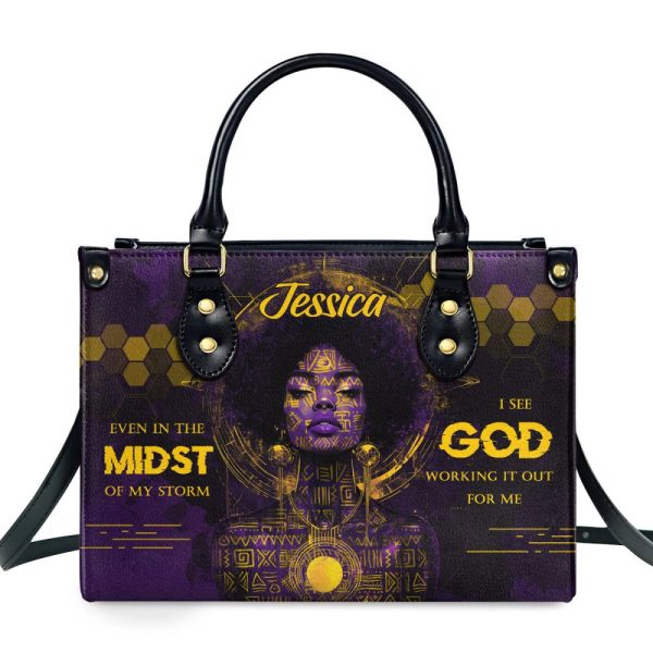 God Working It Out For Me - Personalized Leather Handbag Sblhbll2026M