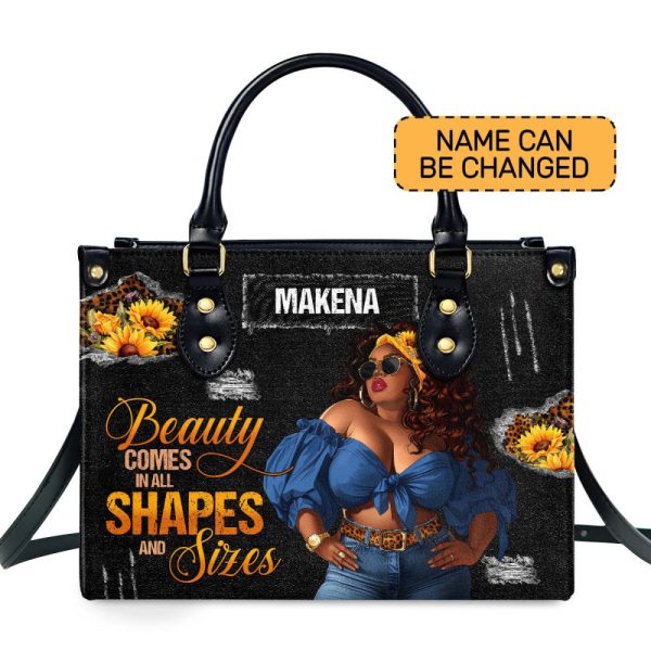 Beauty Comes In All Shapes And Sizes - Personalized Leather Handbag Sblhblm825M
