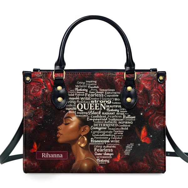 Black Queen  - Personalized Leather Handbag