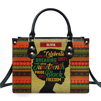Juneteenth 1865 - Personalized Leather Handbag