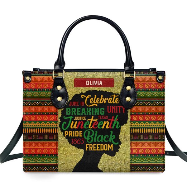 Juneteenth 1865 - Personalized Leather Handbag