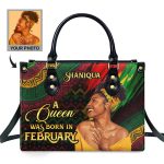 A Beautiful Black Queen - Personalized Leather Handbag