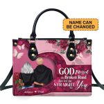 God Blessed The Broken Road That Led Me Straight To You - Personalized Leather Handbag Sblhblpa1036L
