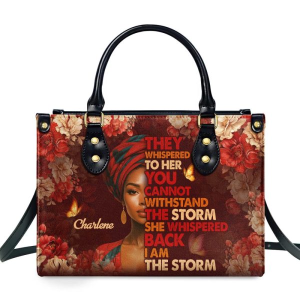 I Am The Storm - Personalized Leather Handbag