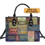 God Says I Am - Personalized Leather Handbag Sblhbpha773M