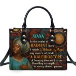 Kaleidoscope Of Beauty - Personalized Leather Handbag