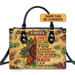 I Am The Storm - Personalized Leather Handbag Sblhbha22