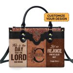 This Is The Day - Personalized Leather Handbag Sblhblm1522L