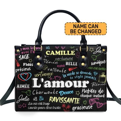 La Vie Est Belle - Personalized Leather Hand Bag Sblhbha25