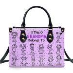 This Grandma Belongs To - Personalized Leather Handbag