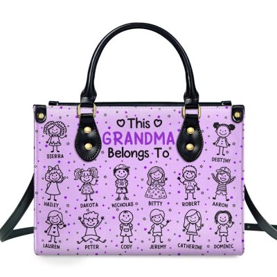 This Grandma Belongs To - Personalized Leather Handbag