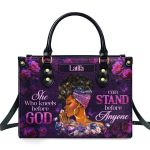 She Who Kneels Before God - Personalized Leather Handbag