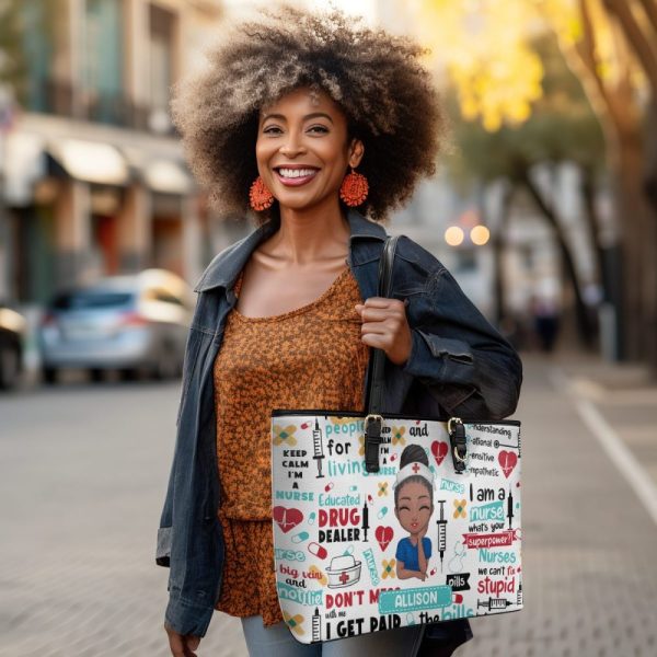 Nurse - Personalized Leather Totebag