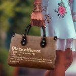 Blacknificient  - Personalized Leather Hand Bag Stb108