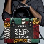 I Am - Personalized Leather Handbag
