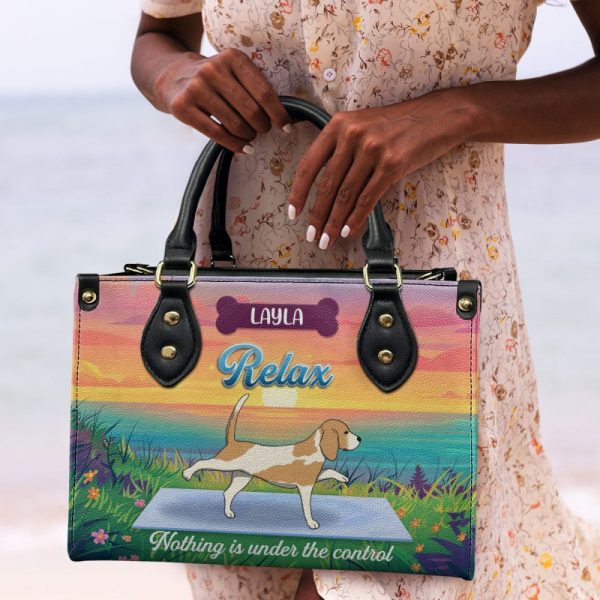 Relax Nothing Is Under Control - Personalized Leather Hand Bag Sblhbha27