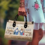 Catch Flights Not Feelings - Personalized Leather Hand Bag Sblhbha38