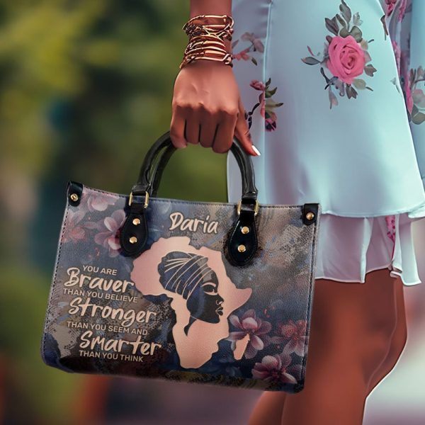 You Are Braver Than You Believer - Personalized Leather Handbag Sblhbln1108L