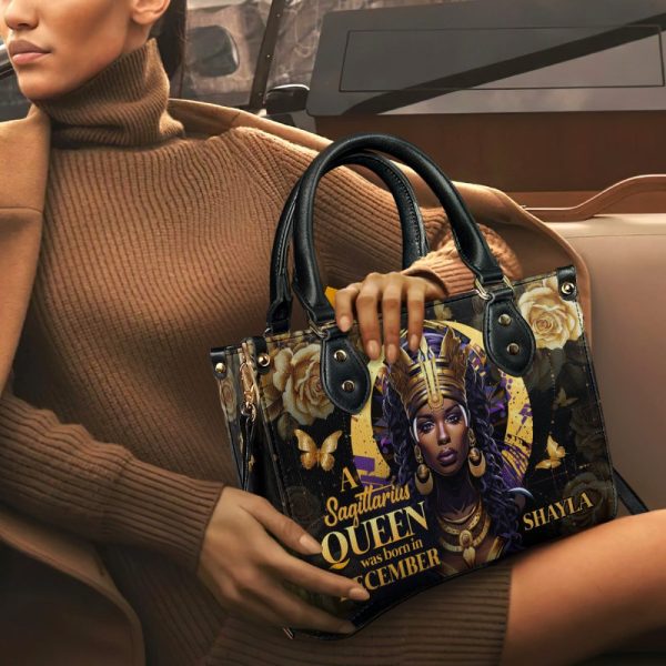 A Beautiful Queen - Personalized Leather Handbag
