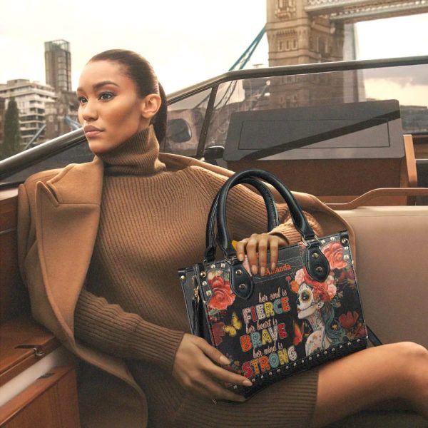 Her Soul Is Fierce - Personalized Leather Handbag Sblhblm2626Ta