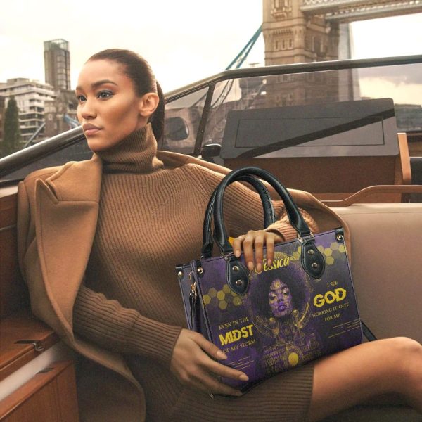 God Working It Out For Me - Personalized Leather Handbag Sblhbll2026M