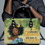 A Black Queen Was Born In - Personalized Leather Handbag