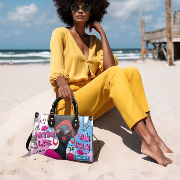 Better Late Than Ugly - Personalized Leather Handbag Sblhbln2395L