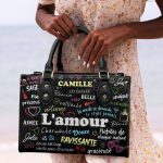 La Vie Est Belle - Personalized Leather Hand Bag Sblhbha25