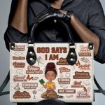 God Says I Am Teacher - Personalized Leather Handbag