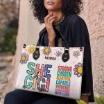 She Is Mom - Personalized Leather Handbag