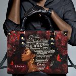 Black Queen  - Personalized Leather Handbag