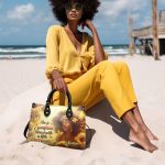 Sunshine Mixed With A Little Hurricane - Personalized Leather Handbag