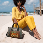 Dopest Black Queen - Personalized Leather Handbag