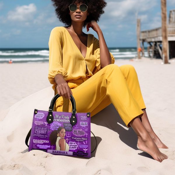 My Daily Affirmations - Personalized Leather Handbag