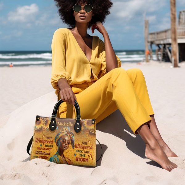 I Am The Storm - Personalized Leather Handbag