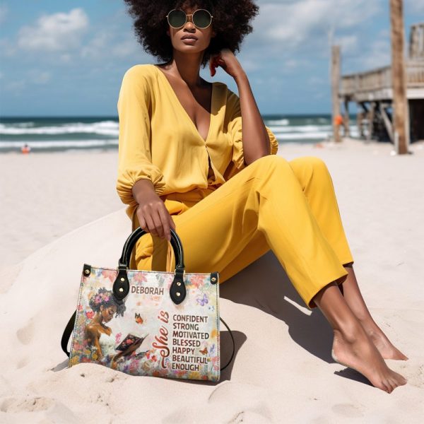 She Is Beautiful - Personalized Leather Handbag