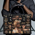 God Says I Am - Personalized Leather Handbag